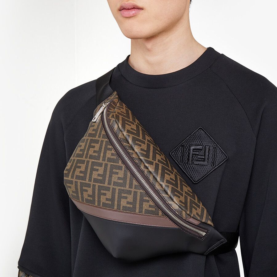Fendi_Brown fabric belt bag thumbnail