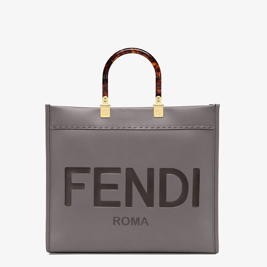 Fendi_그레이 가죽 쇼퍼