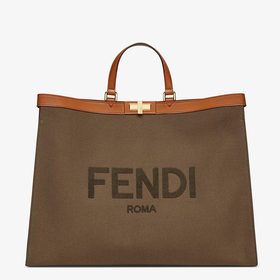 Fendi_그린 캔버스 쇼퍼