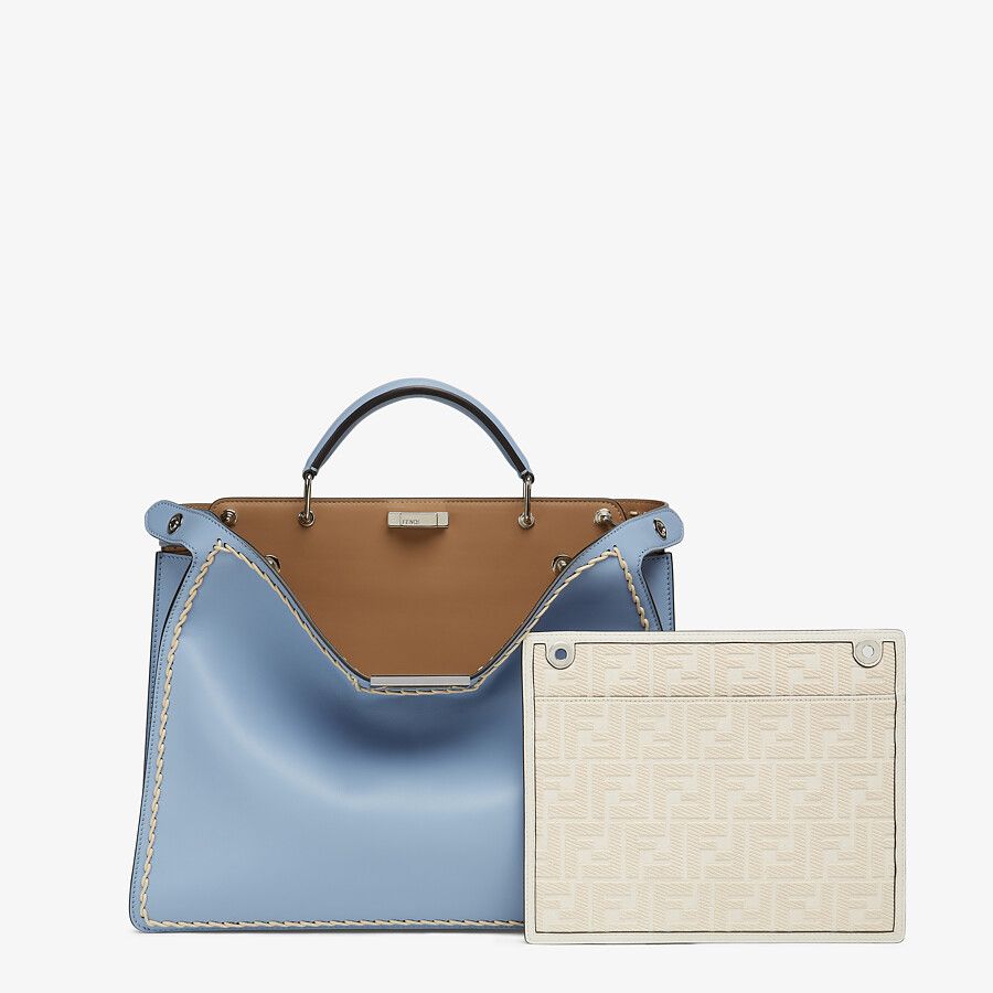Fendi_라이트 블루 가죽 백