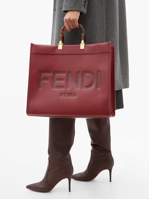 Fendi_버건디 가죽 백
