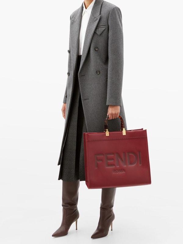 Fendi_버건디 가죽 백 thumbnail
