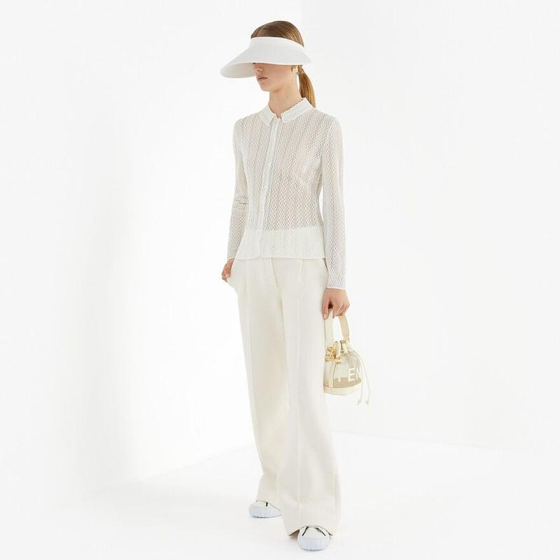 Fendi_베이지 가죽 메쉬 미니 백