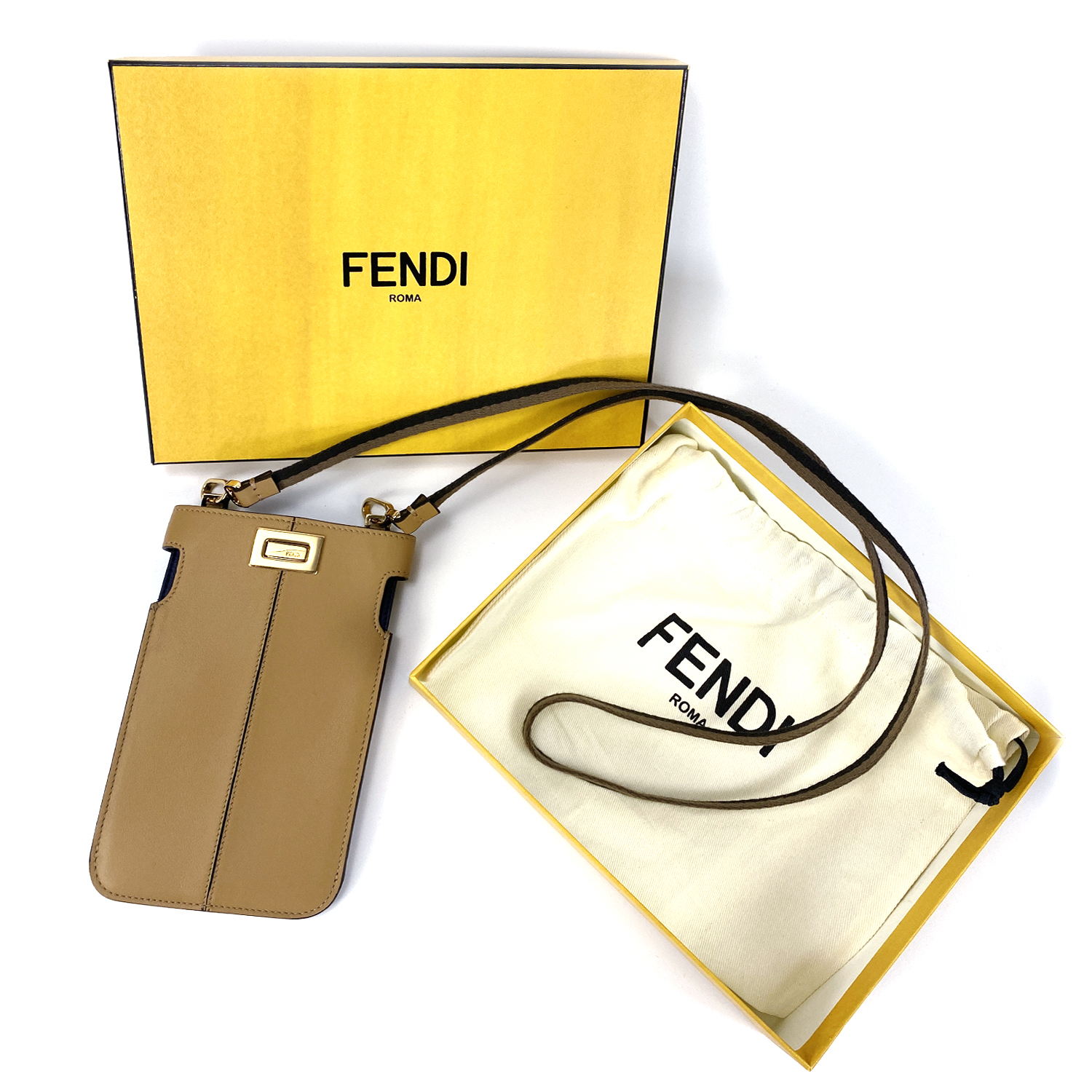 Fendi_베이지 가죽 파우치 thumbnail
