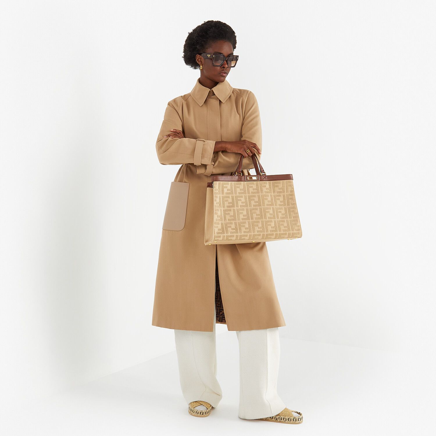 Fendi_베이지 캔버스 백