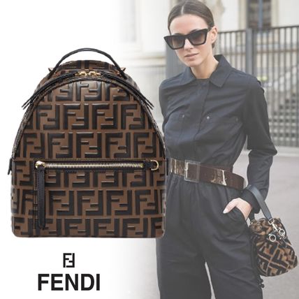 Fendi_브라운 가죽 FF 백팩 thumbnail