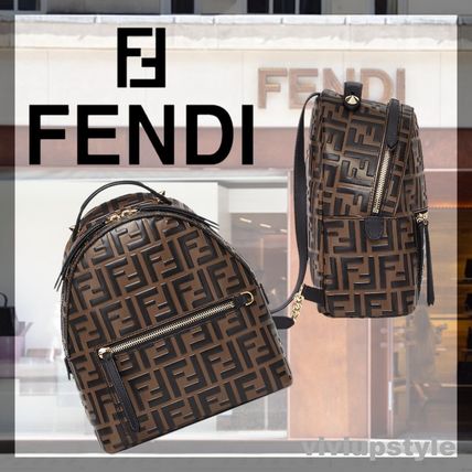 Fendi_브라운 가죽 FF 백팩 thumbnail