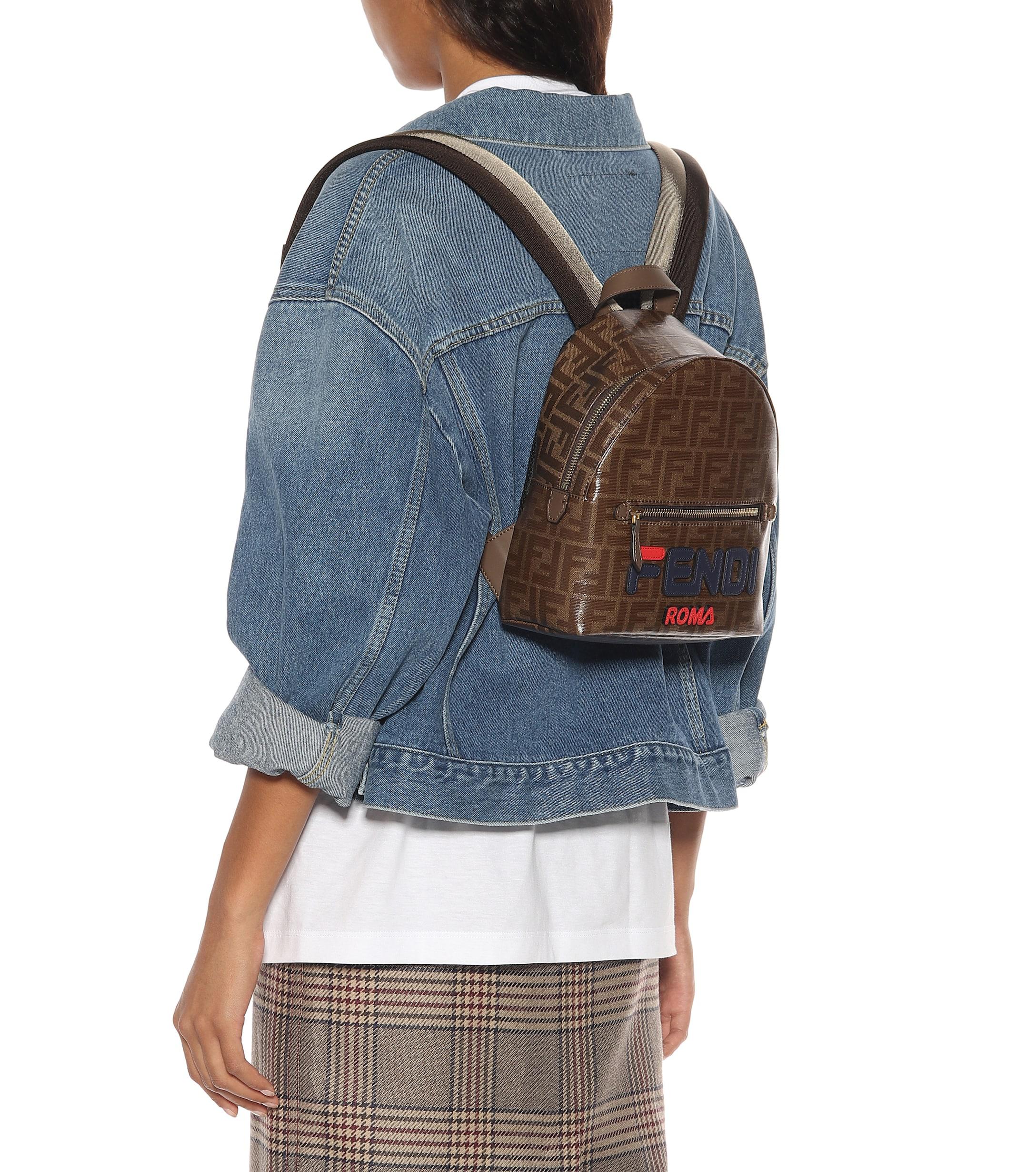 Fendi_브라운 가죽 백팩