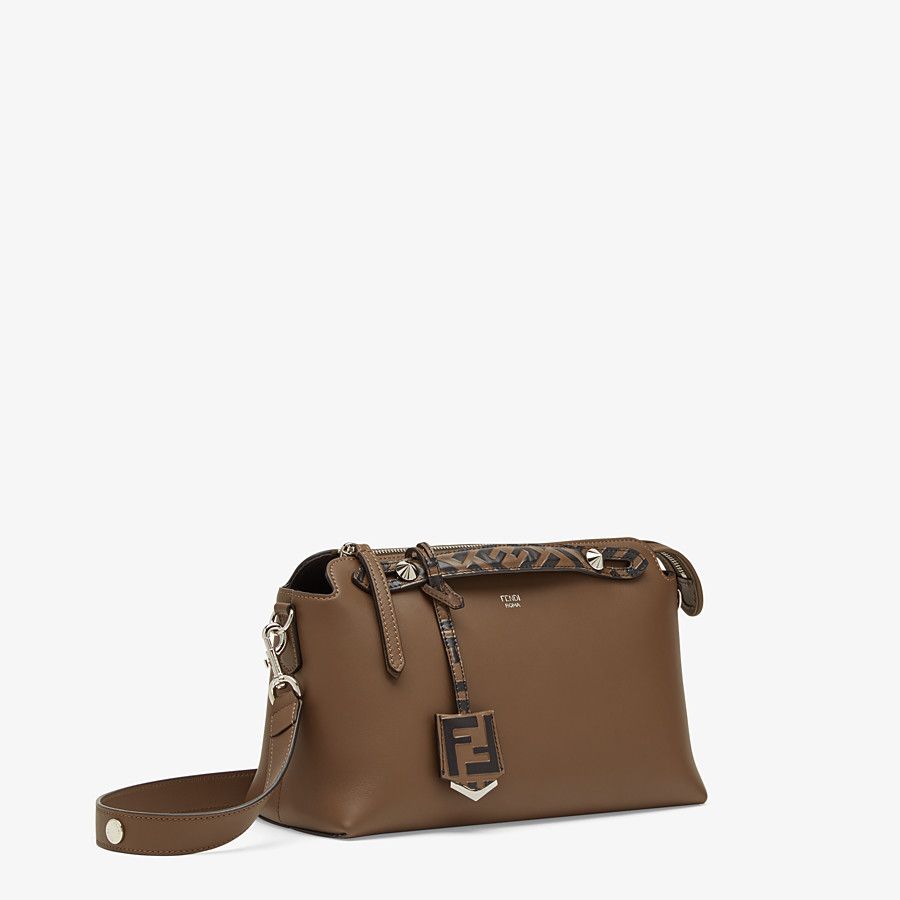 Fendi_브라운 가죽 보스턴 백