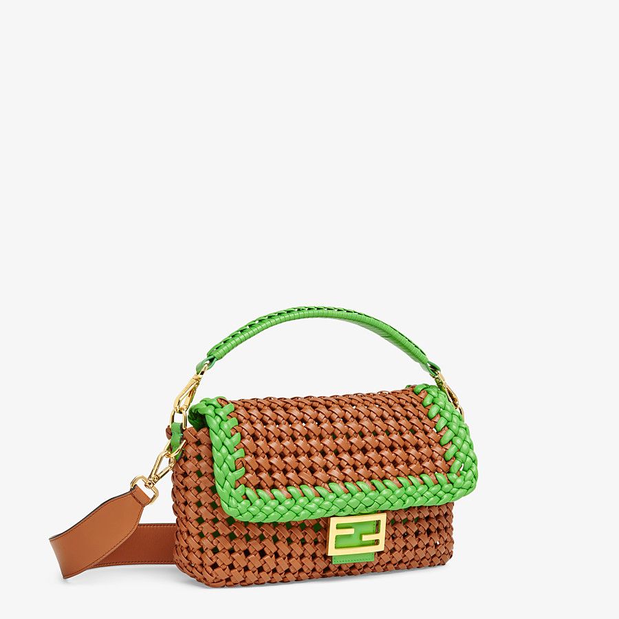 Fendi_브라운 가죽 인터레이스 가방