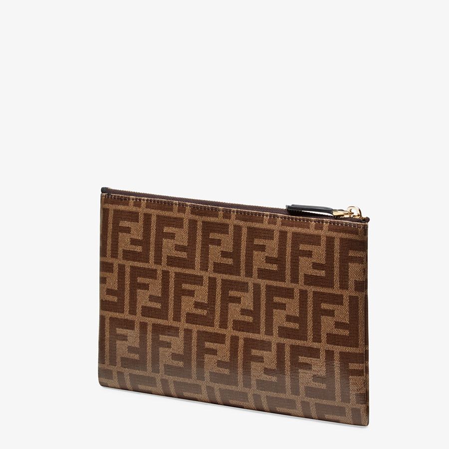 Fendi_브라운 패브릭 파우치