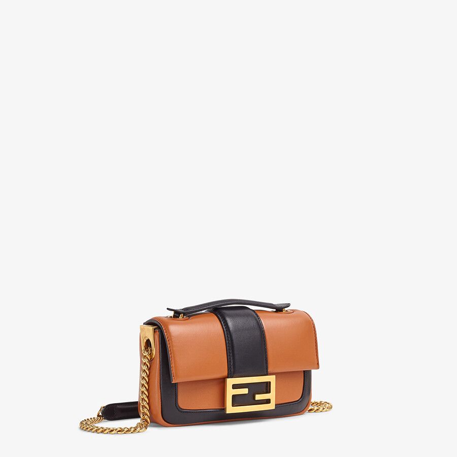 Fendi_브라운과 블랙 나파 가죽 백