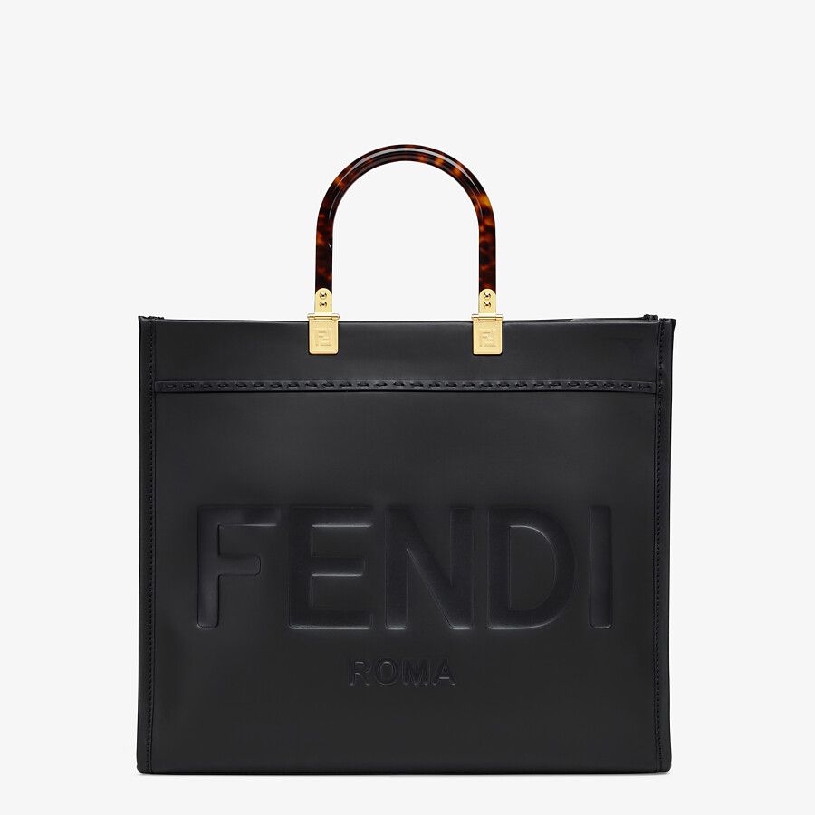 Fendi_블랙 가죽 쇼퍼