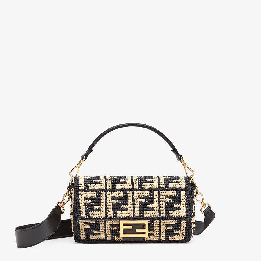 Fendi_블랙 라피아 FF 백