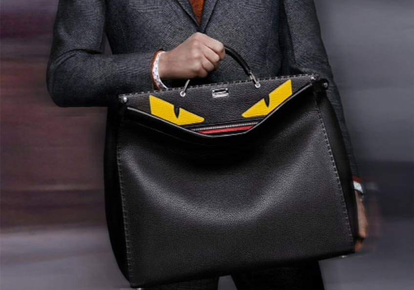 Fendi_블랙 로만 가죽 가방 thumbnail