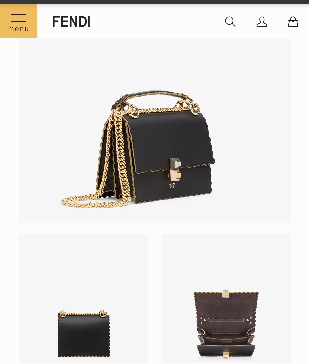 Fendi_블랙 컬러의 가죽 미니 백