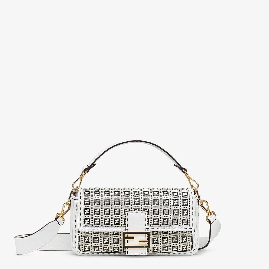 Fendi_블랙과 화이트 브레이드 가죽 백