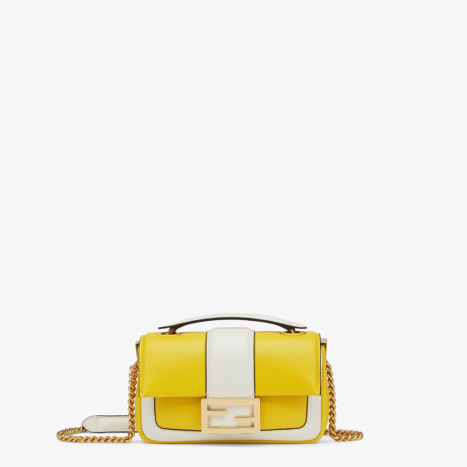 Fendi_옐로우 및 화이트 나파 가죽 백