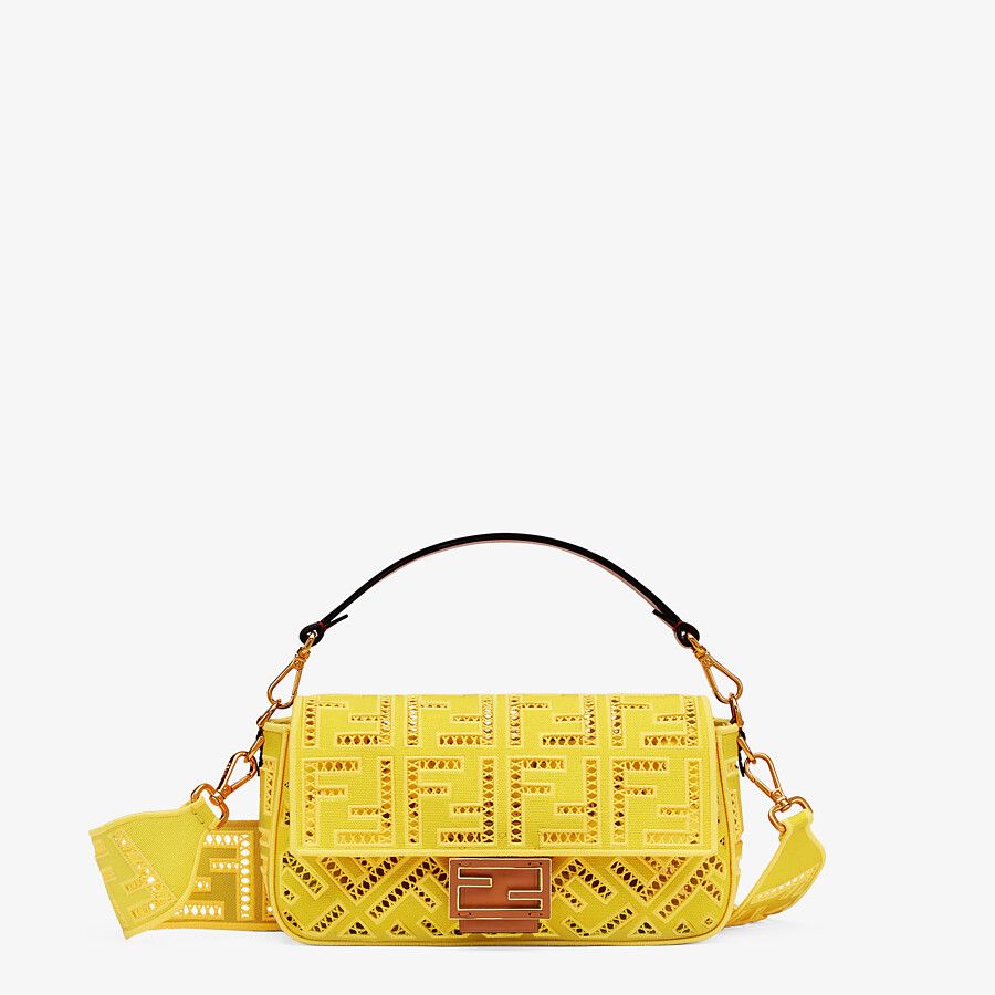 Fendi_옐로우 자수 캔버스 백