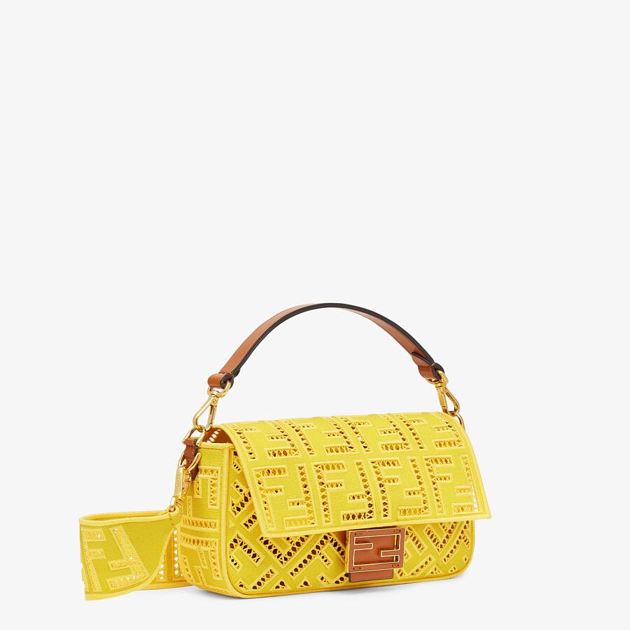 Fendi_옐로우 자수 캔버스 백