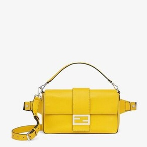 Fendi_옐로우 컬러의 가죽 가방