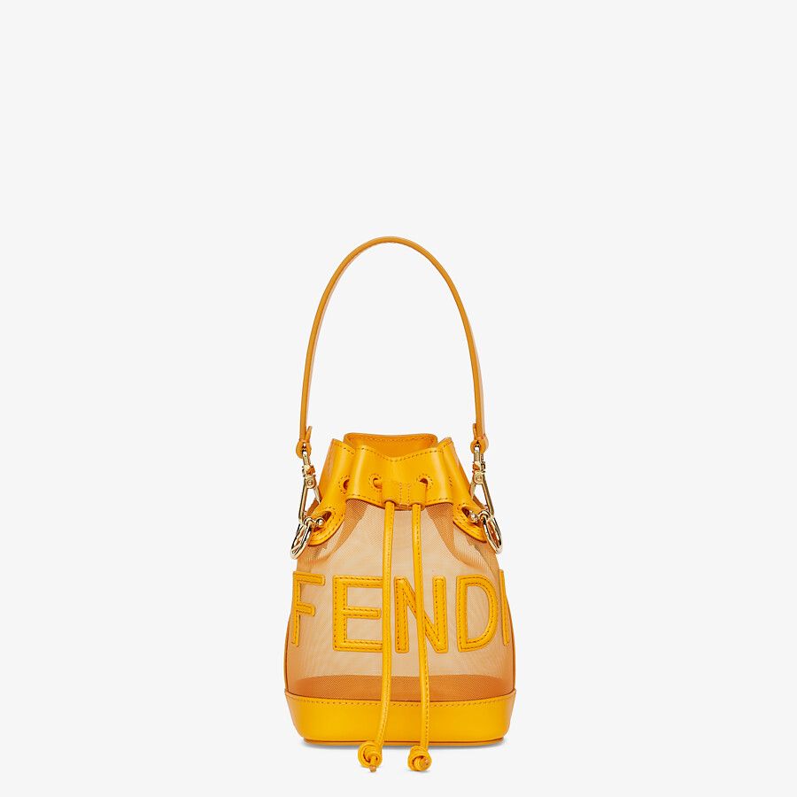 Fendi_오렌지 가죽 메쉬 미니 백