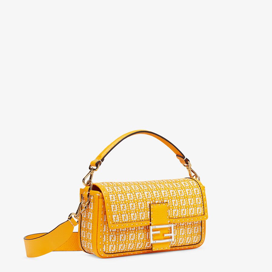 Fendi_오렌지와 화이트 브레이드 가죽 백 thumbnail