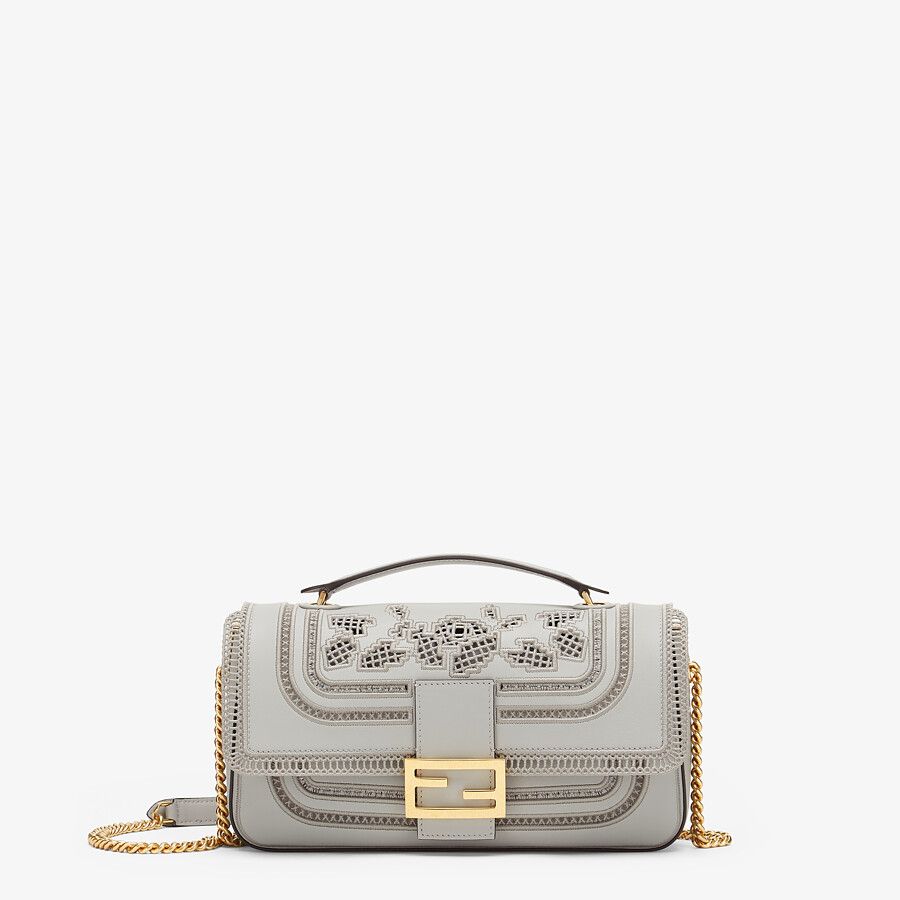 Fendi_자수 그레이 가죽 백