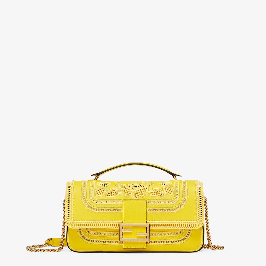 Fendi_자수 옐로우 가죽 백