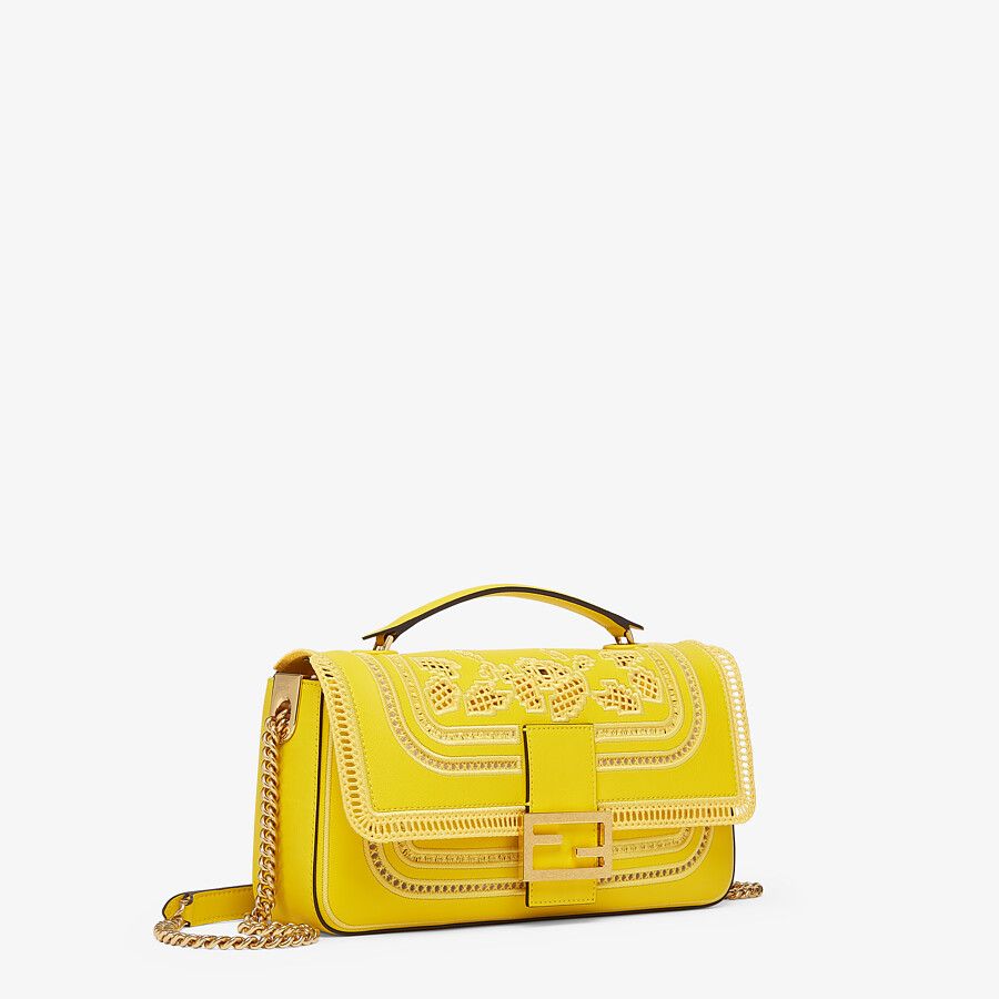 Fendi_자수 옐로우 가죽 백