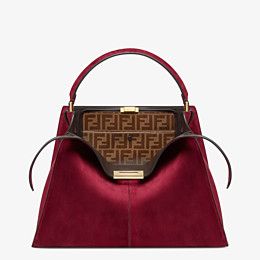 Fendi_푸시아 컬러의 스웨이드 가방