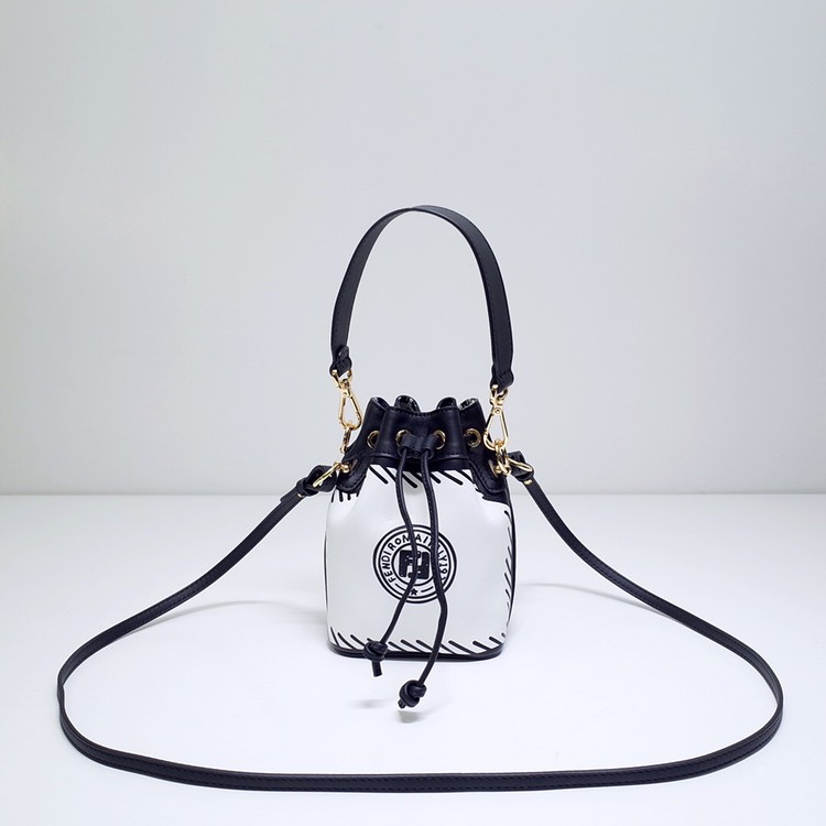 Fendi_화이트 캔버스 미니 백