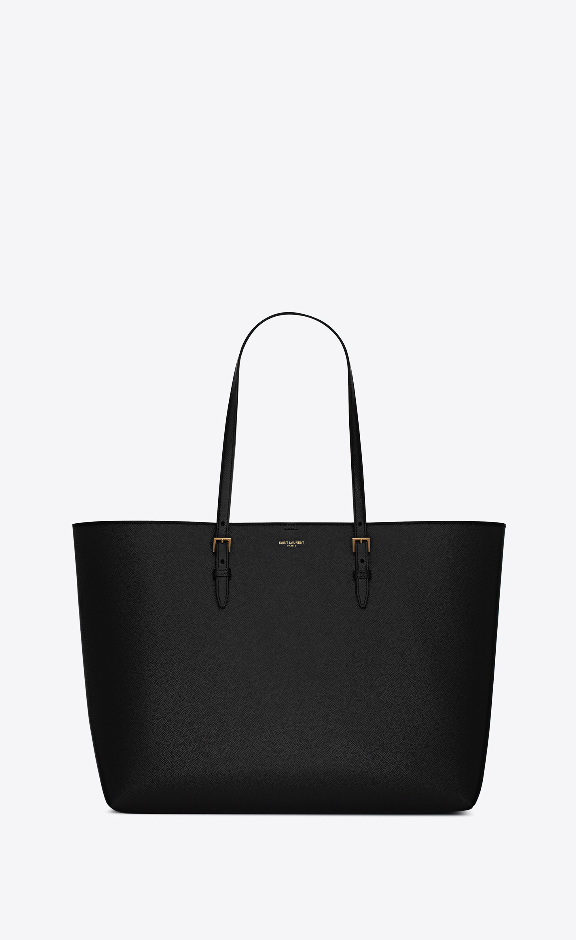SaintLaurent_boucle e w shopping bag in coated rind-embossed leather
