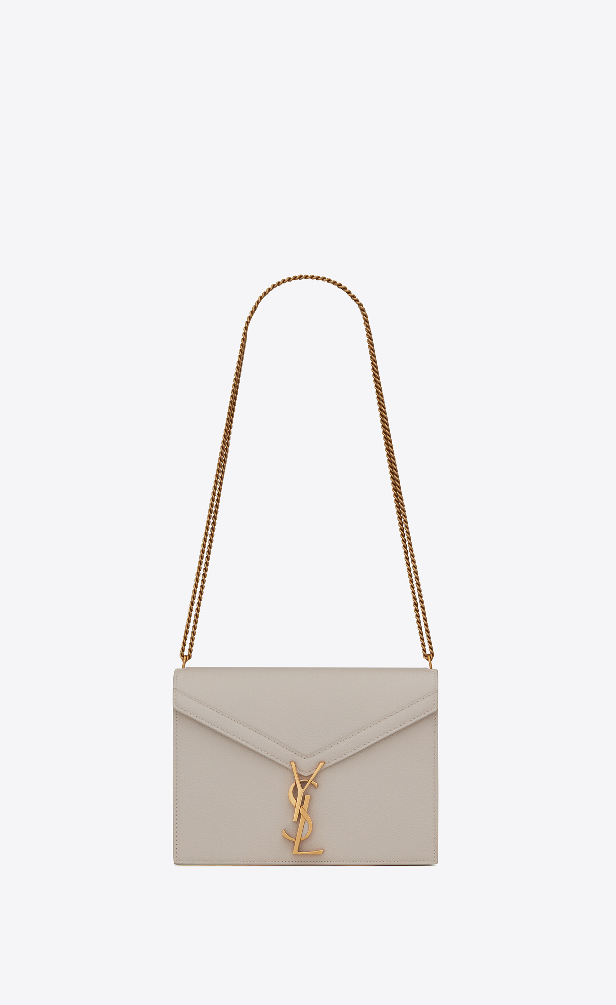 SaintLaurent_cassandra monogram clasp bag in grain de poudre embossed leather