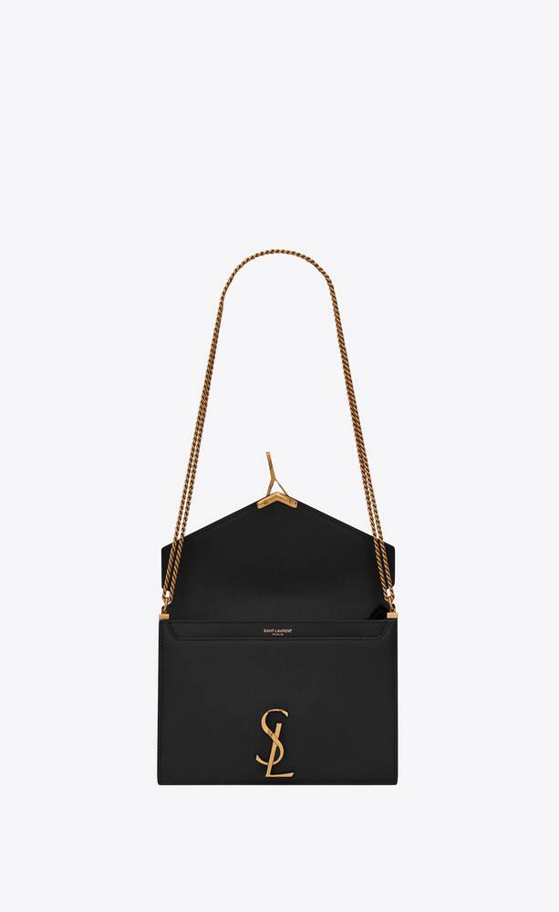 SaintLaurent_cassandra monogram clasp bag in grain de poudre embossed leather thumbnail