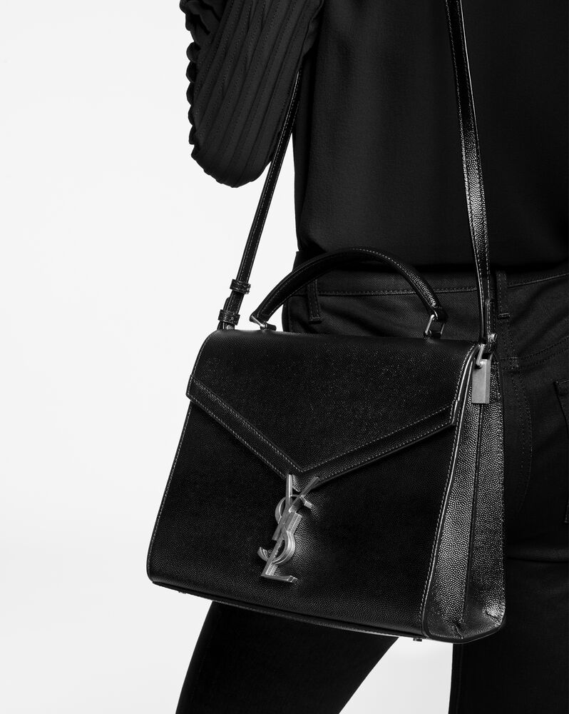 SaintLaurent_cassandra top handle medium bag in grain de poudre embossed leather thumbnail