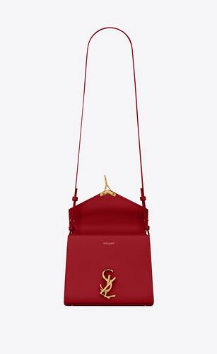 SaintLaurent_cassandra top handle medium bag in grain de poudre embossed leather