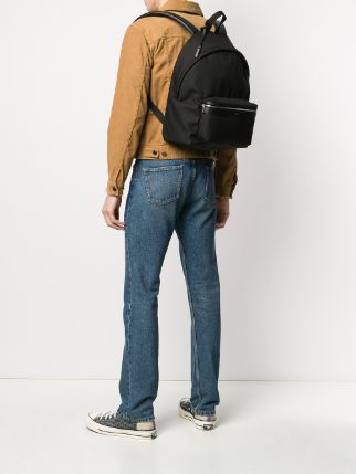 SaintLaurent_cit-e backpack in canvas with jacquard by google thumbnail