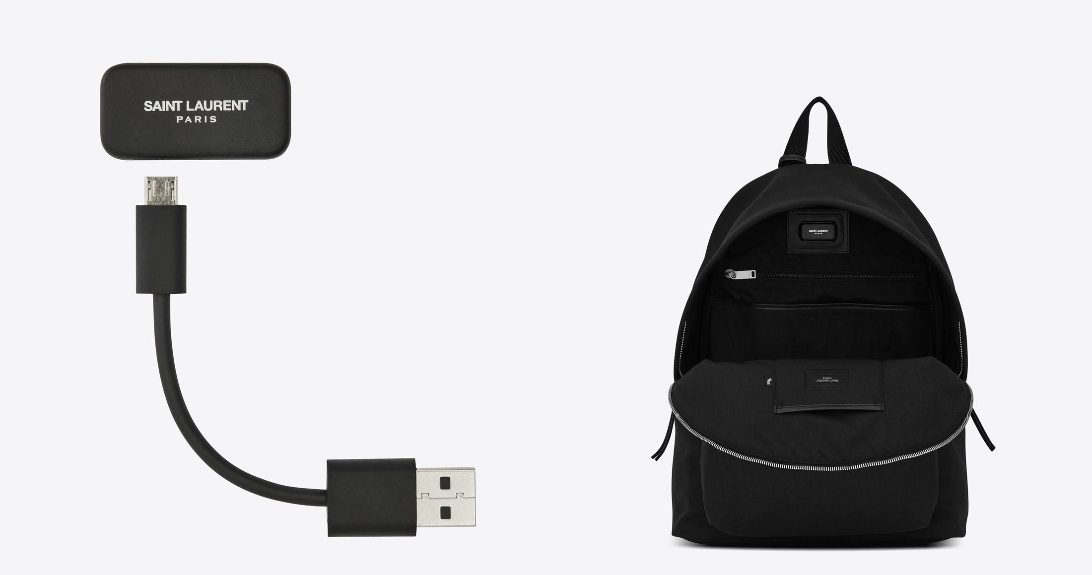 SaintLaurent_cit-e backpack in canvas with jacquard by google