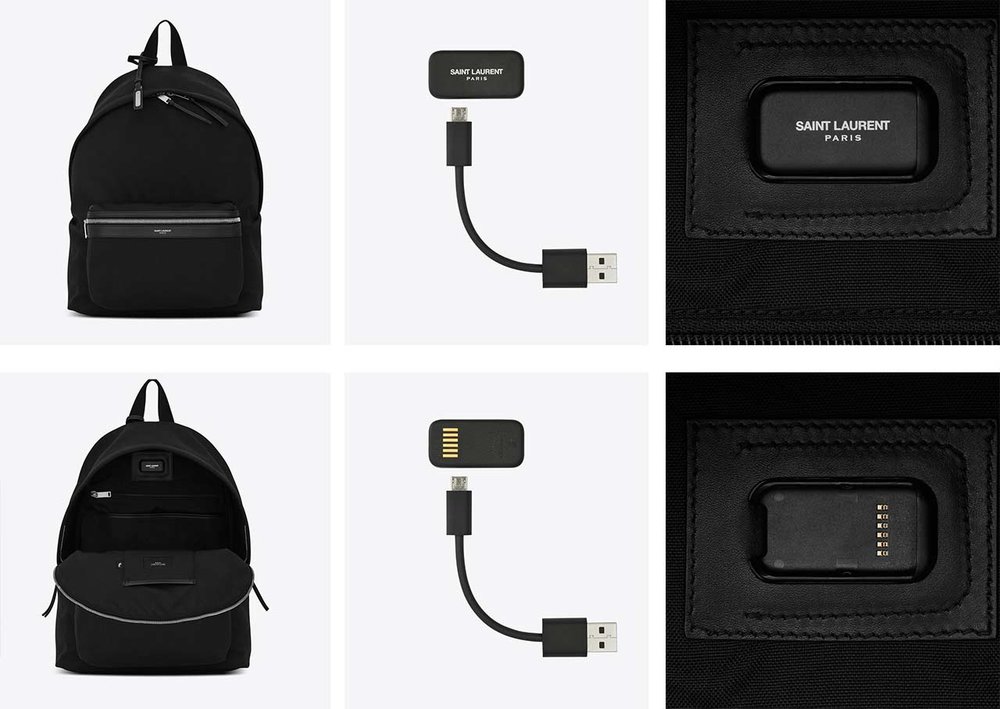 SaintLaurent_cit-e backpack in canvas with jacquard by google