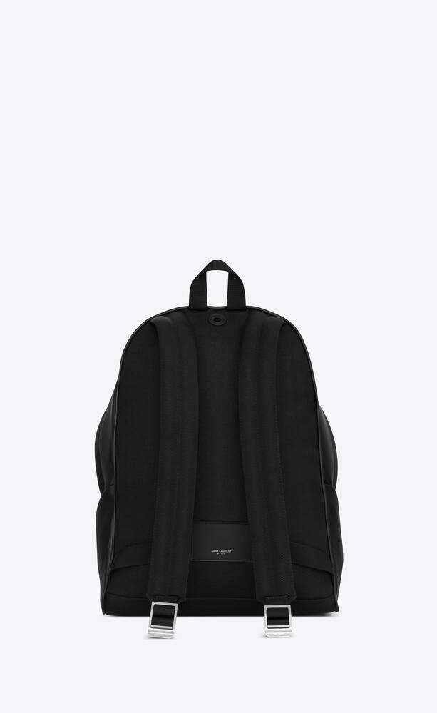 SaintLaurent_city backpack in shiny textured canvas thumbnail