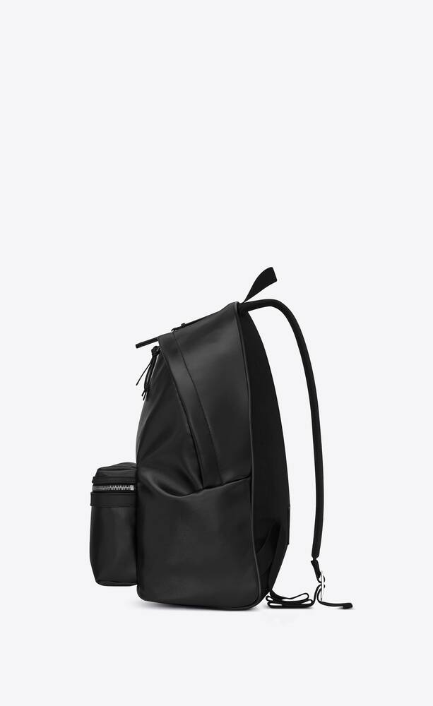 SaintLaurent_city backpack in shiny textured canvas thumbnail