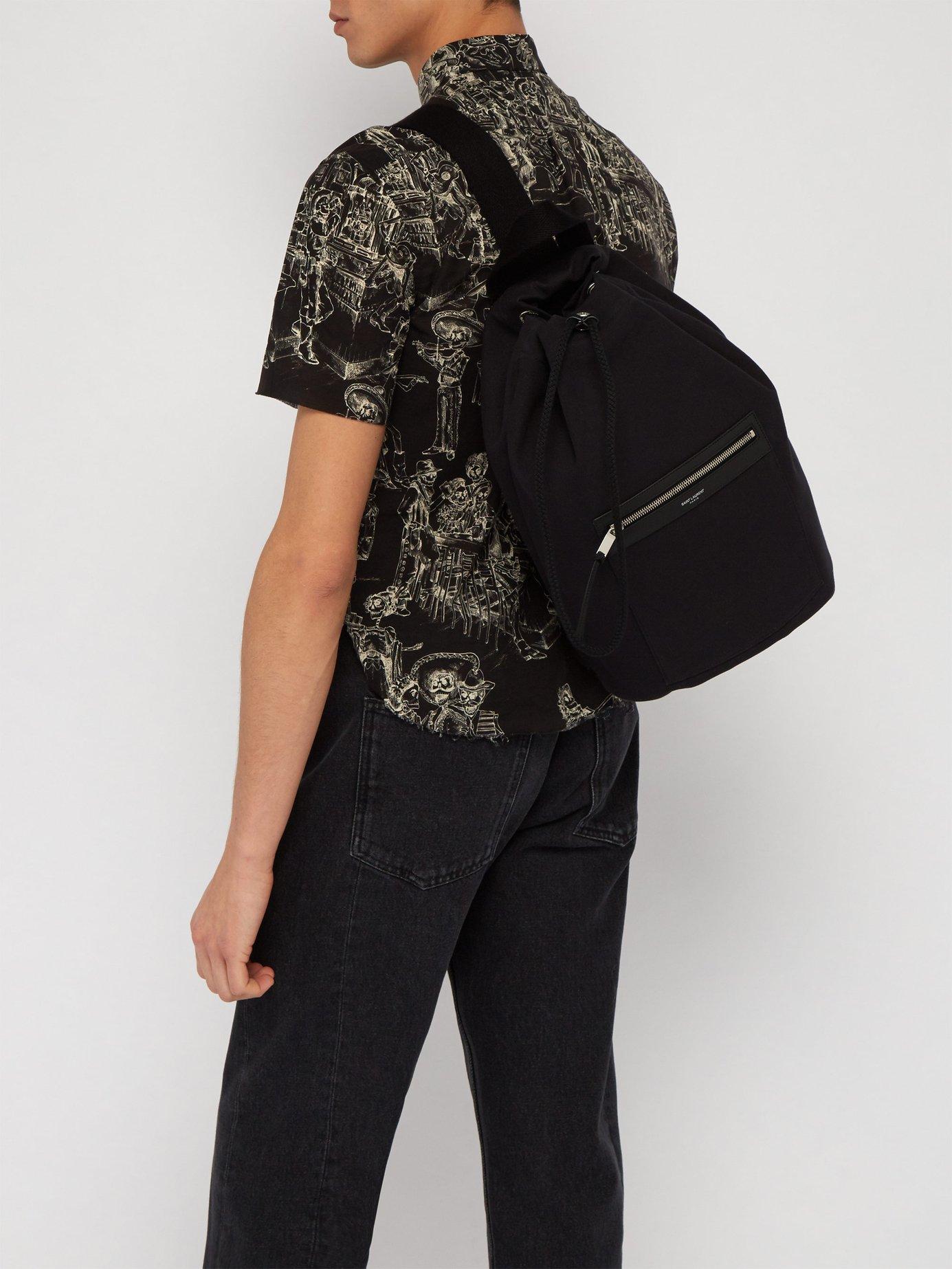 SaintLaurent_city sailor canvas backpack thumbnail