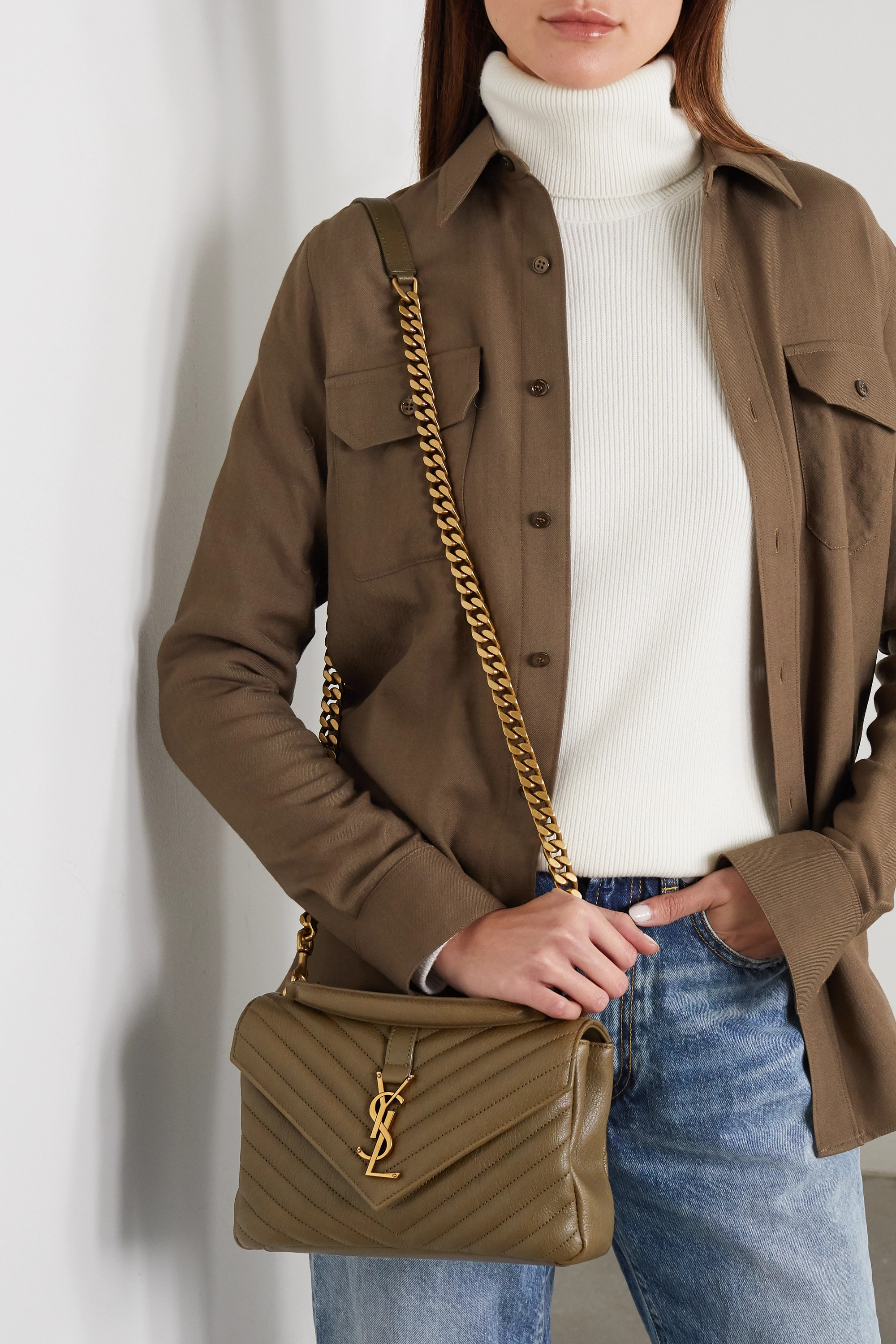 SaintLaurent_college medium in quilted leather thumbnail