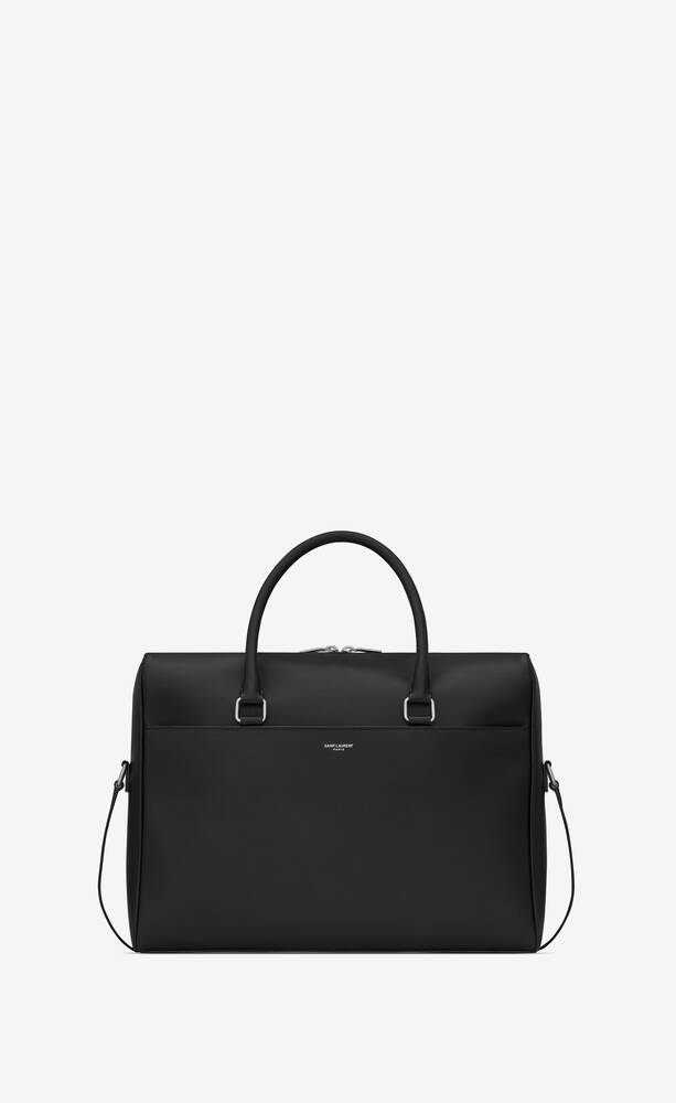 SaintLaurent_duffle briefcase in grain de poudre embossed leather