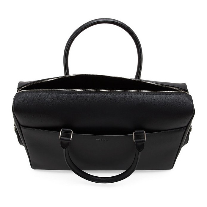 SaintLaurent_duffle briefcase in grain de poudre embossed leather thumbnail