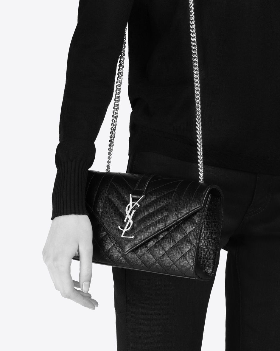SaintLaurent_envelope small bag in grain de poudre embossed leather thumbnail