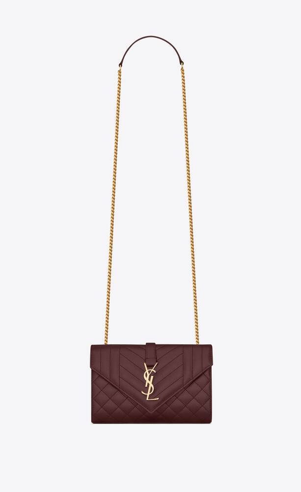 SaintLaurent_envelope small bag in mix matelassé grain de poudre embossed leather