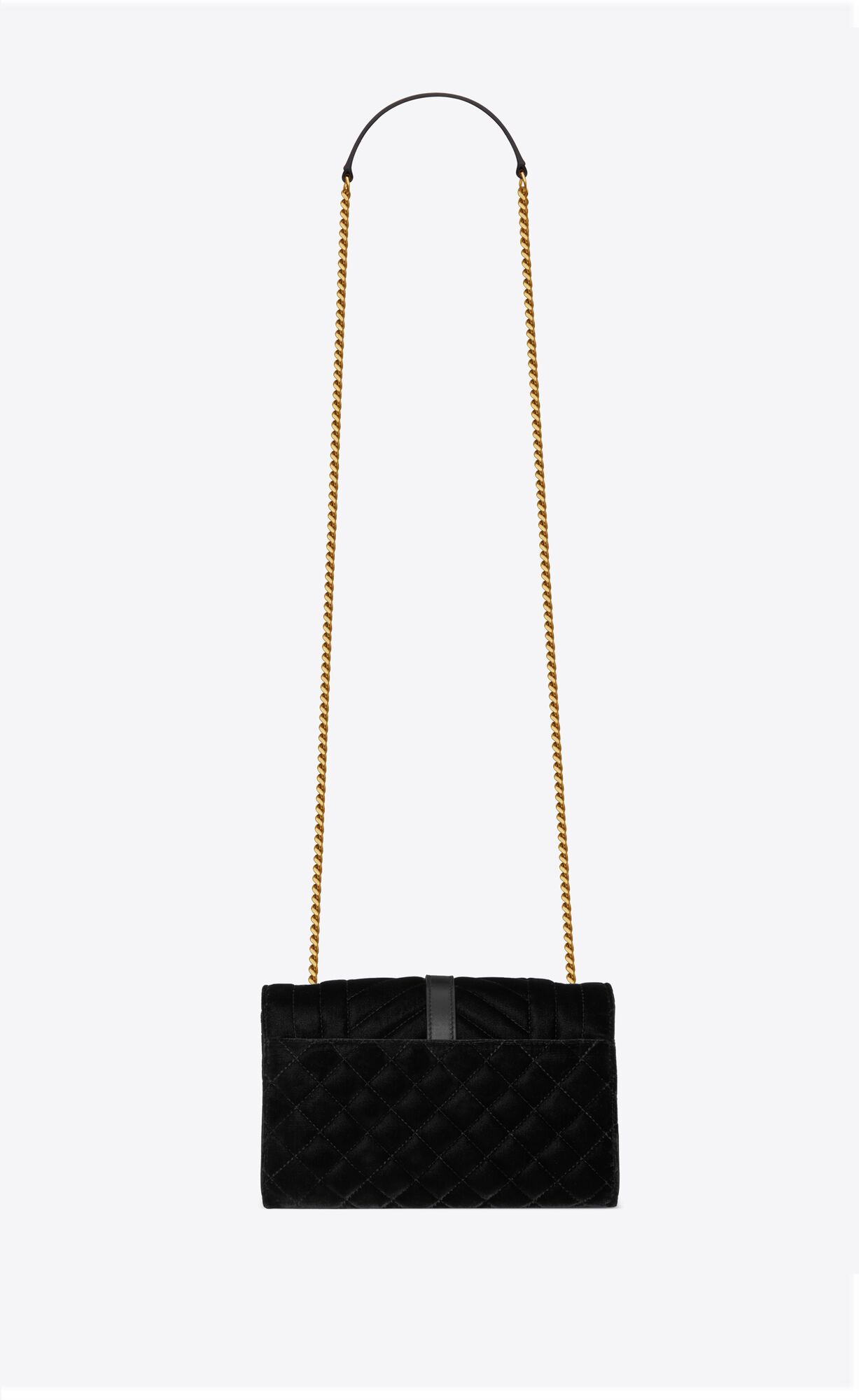 SaintLaurent_envelope small bag in mix matelassé velvet thumbnail