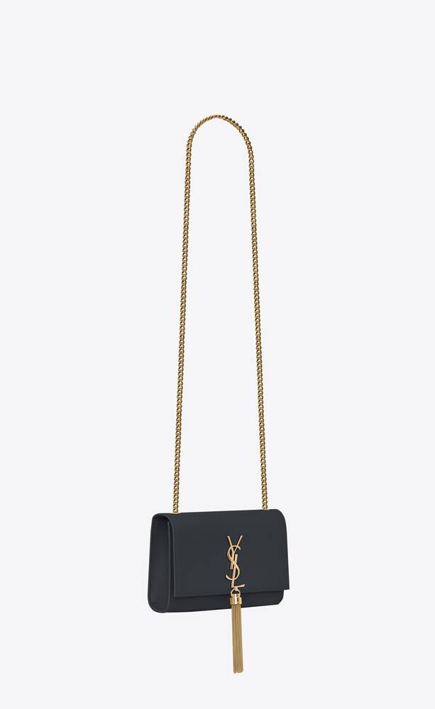 SaintLaurent_kate small with tassel in grain de poudre embossed leather